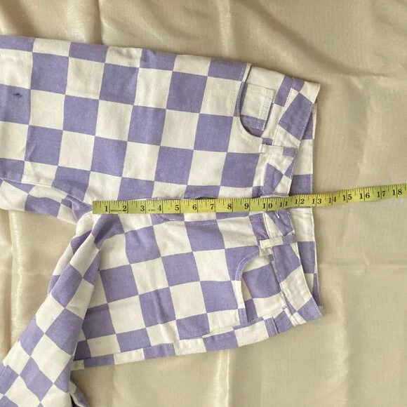 pastel purple checkered pants - Picture 7 of 9